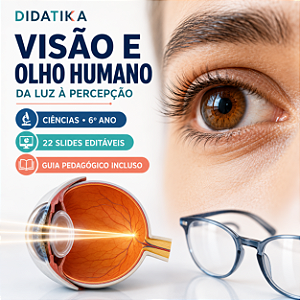 VISÃO E OLHO HUMANO – DA LUZ À PERCEPÇÃO – CIÊNCIAS – 6º ANO 22 SLIDES COLORIDOS E EDITÁVEIS + GUIA PEDAGÓGICO