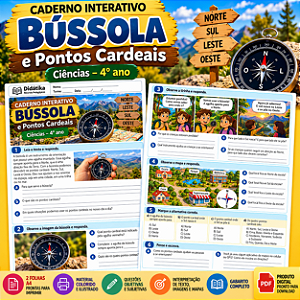 Caderno Interativo – Bússola e Pontos Cardeais | Ciências – 4º Ano