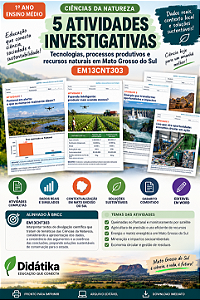 5 Atividades Investigativas – Tecnologias, Processos Produtivos e Recursos Naturais em Mato Grosso do Sul de acordo com a habilidade EM13CNT303