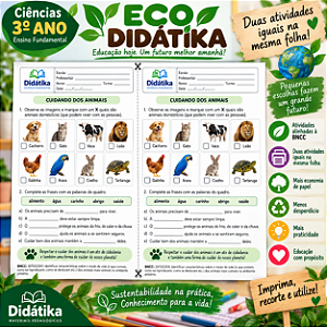 PACOTE ECO DIDÁTIKA – 2 ATIVIDADES IGUAIS POR FOLHA | 3º ANO DO ENSINO FUNDAMENTAL