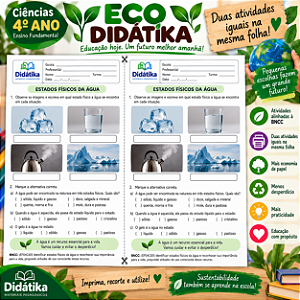 PACOTE ECO DIDÁTIKA – 2 ATIVIDADES IGUAIS POR FOLHA | 4º ANO DO ENSINO FUNDAMENTAL