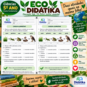 PACOTE ECO DIDÁTIKA – 2 ATIVIDADES IGUAIS POR FOLHA | 5º ANO DO ENSINO FUNDAMENTAL