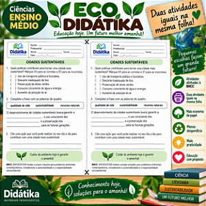 PACOTE ECO DIDÁTIKA – 2 ATIVIDADES IGUAIS POR FOLHA | ENSINO MÉDIO
