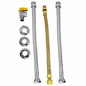 Kit ligação para aquecedor C/ registro 1/2x1/2 MF 40cm SOWSHOP