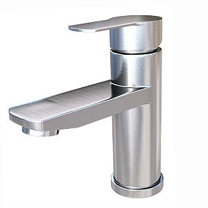 Torneira Bica Baixa Monocomando Quente/Frio Aço Inox Sowshop 95