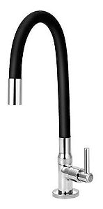 Torneira De Mesa Cozinha Banheiro Gourmet Preta Flexível Sowshop Sow001 Inox Tipo Bancada