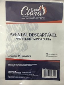 SANTA CLARA AVENTAL DESCARTÁVEL TNT C/5 UNID.