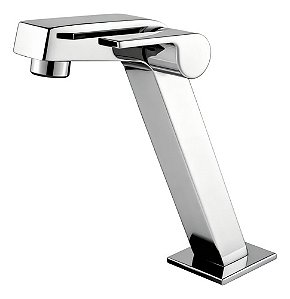 Torneira Banheiro Veneza Cromada Lavabo Requinte 1/4 Volta Prateado Cromado