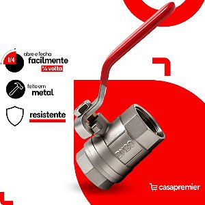 Registro De Esfera Alavanca 3/4 Metal