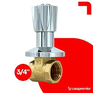 Registro de Pressão para Chuveiro 3/4 + Acabamento em Metal