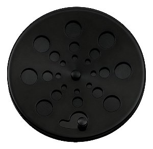 Tampa De Ralo Grelha Redonda 10cm Preta Fosca Abre E Fecha