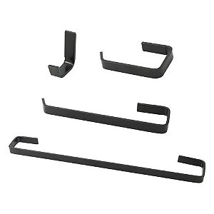 Kit Semi Luxo 4 Peças Preto