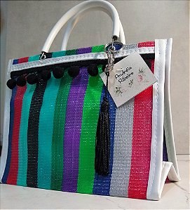 Sacolinha de Nylon Colorida com Pingente