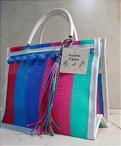 Sacolinha de Nylon Colorida com Pingente