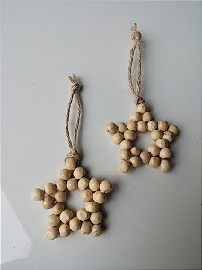 Estrela de Madeira Cru 5cm
