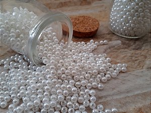Pérola ABS com Furo 5mm - Branca