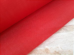 Tule Vermelho - 3m x 1,20m ### PONTA DE ESTOQUE ###
