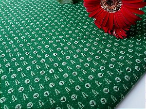 Feltro Estampado Florestinha Verde - 25cm x 1,40m