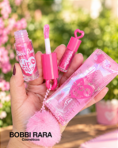 Kit Lip Gloss + Chaveiro Pompom - BOBBI RARA
