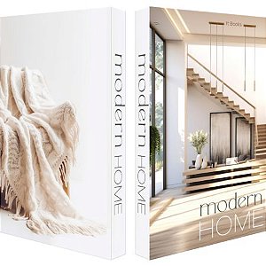 Livro Caixa MODERN HOME - Madeira 30x23x4cm