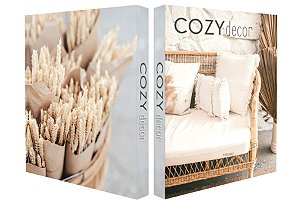 Livro Caixa COZY DECOR - Madeira 30x23x4cm