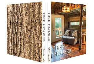 Livro Caixa TREE HOUSE - Madeira 30x23x4cm