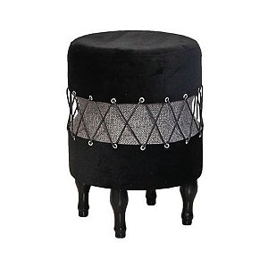 Puff c/Pé Corseto P Preto