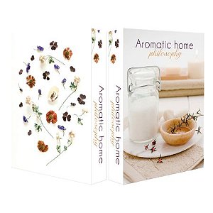 Livro Caixa AROMATIC HOME - Madeira 24x16x4,5cm