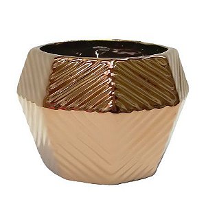 Mini Vaso COBRE OITAVADO - Cerâmica 7x7x7cm