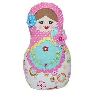 Matrioshka Flor 20cm - Rosa 20x12x8cm