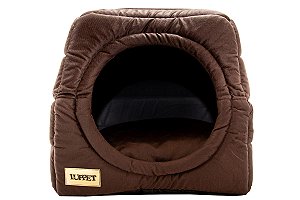Cama Iglu e Toca Para Cachorro Luppet Marrom Super Luxo (LP70121-02)