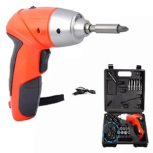 Kit Parafusadeira 4.8V 45 Acessórios Bateria Recarregável (2871)