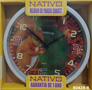Relógio de parede Esquilo R branco