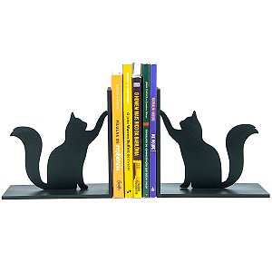 Aparador de livros gatos