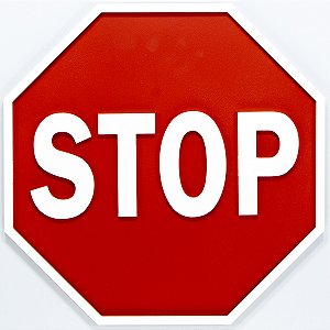Placa decorativa stop