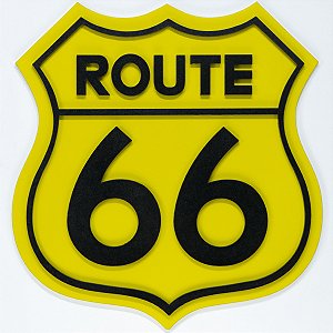 Placa decorativa rota 66