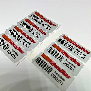 5000 Etiquetas Patrimoniais em Poliéster Laminado de Uso Interno/Externo 40x20mm