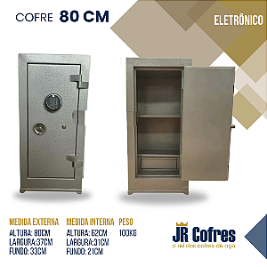 Cofre 80cm eletrônico 5 USUÁRIOS E RETARDO