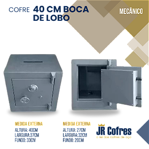 Cofre 40cm Boca de Lobo