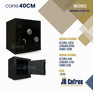 Cofre 40 cm Segredo Mecânico Armário