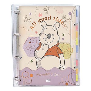 Fichário Universitário DAC Pooh - PVC Cristal