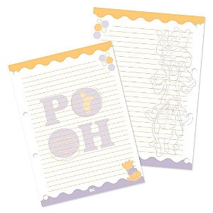 Refil De Folhas DAC Para Fichário Universitário Pooh