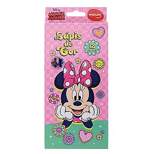 Lápis De Cor MOLIN Minnie Mouse Com 12 Cores