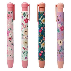 Caneta Borracha MOLIN Com Acionamento Retrátil Love Flowers