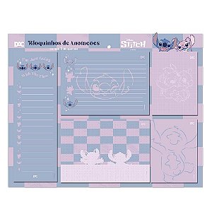 Bloquinhos De Anotações Stitch Com 5 Modelos - 20 Fls Cada DAC