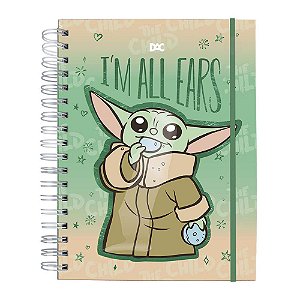 Caderno Smart Colegial Star Wars The Mandalorian Com 80 Fls Reposicionáveis 90g DAC