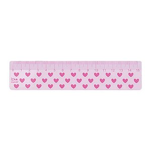 Régua De 15cm Love Pink Molin