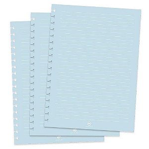 Refil De Folhas Reposicionáveis Azul Para Caderno Smart Universitário DAC