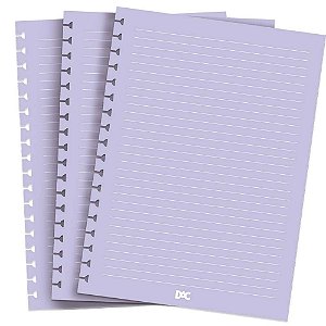 Refil De Folhas Reposicionáveis Lilás Para Caderno Smart Colegial DAC