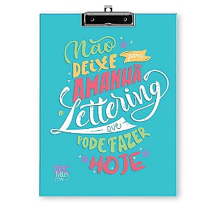 Prancheta Lettering Desenho Com Clip Com Folhas Brancas DAC